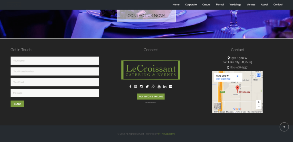 Easily find the perfect Utah event venues for your next wedding or event and quickly pay your invoice online with LeCroissant's new website! 